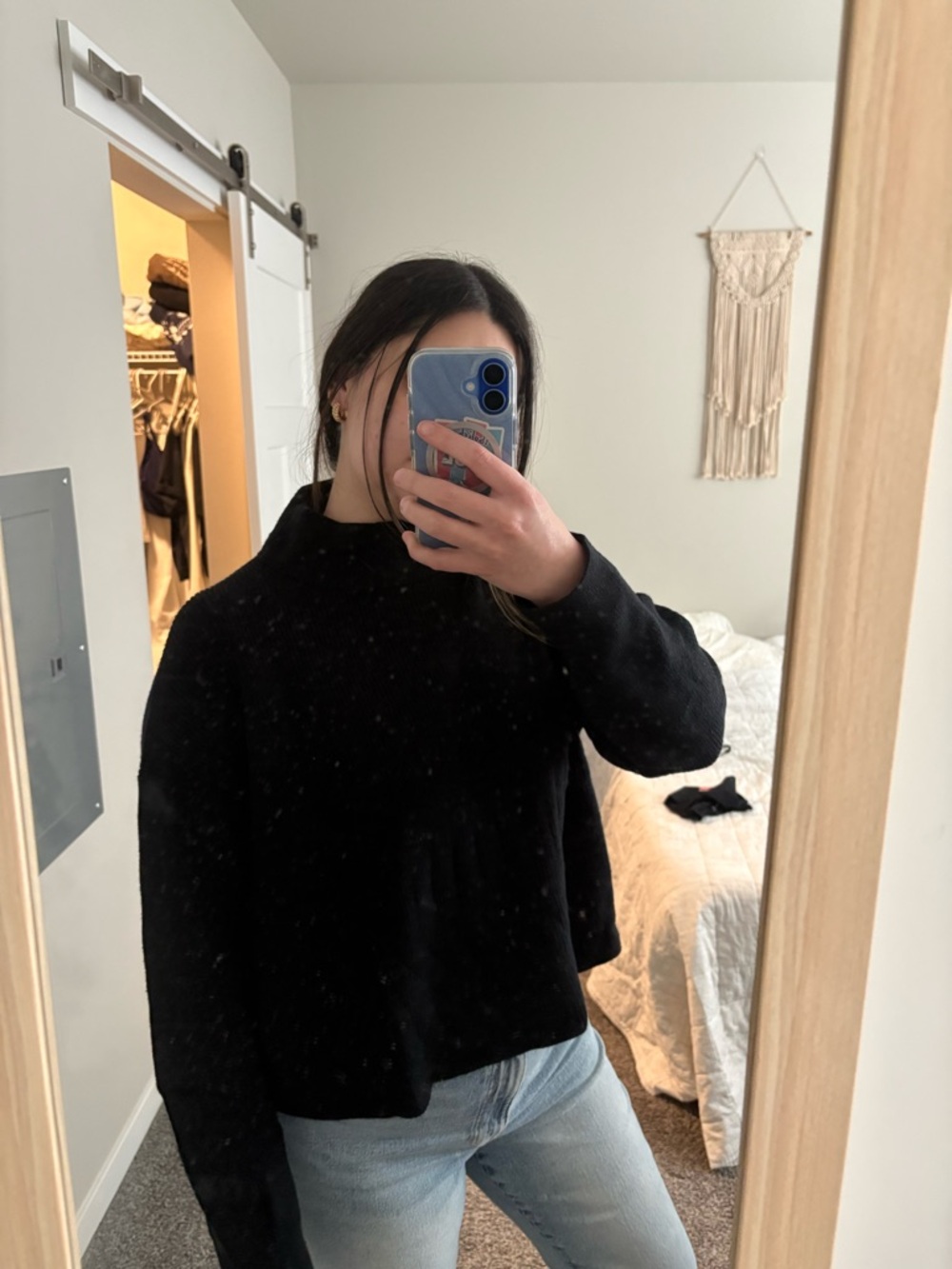 lululemon athletica Black Ribbed Knit Top